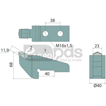Dinte tocator - Endurance Carbide [11483618]