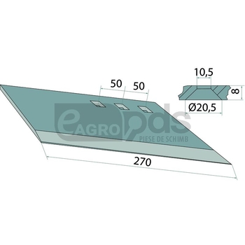 Coasa cu aripi laterale - GRANIT [11671058]