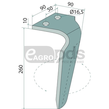 Dinte grapa rotativa - GRANIT [11740683]