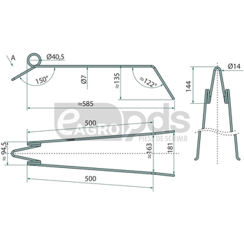 Dinti de grapa 650mm - GRANIT [11933032]