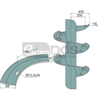 Segmentul de surub versiunea stanga - GRANIT [12140981]