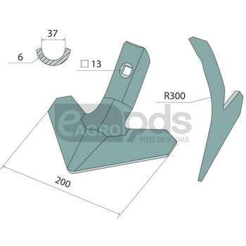 Brazdar tip picior de gasca - GRANIT [12267206]