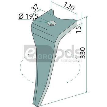 Dinti de grapa rotunda - GRANIT [12271804]