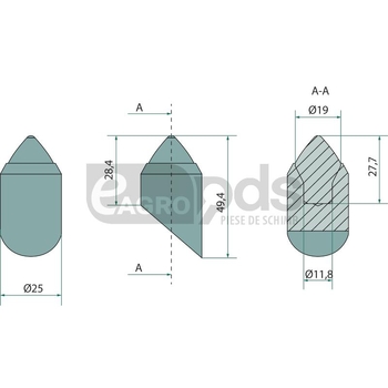 Dinte de sudura - Endurance Carbide [12347410]