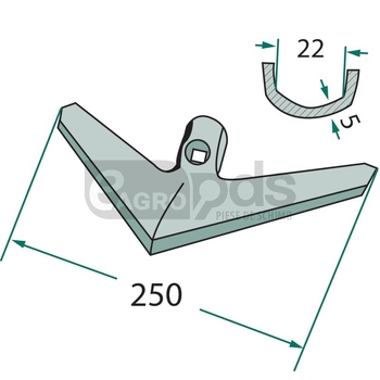 Brazdar laba de gasca - GRANIT [12391362]