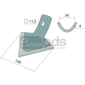 Brazdar tip picior de gasca - GRANIT [12399968]