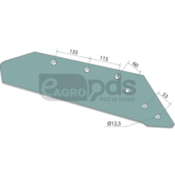 Brazdar - ptr varf reversibil, stanga, 16 - GRANIT [12401868]