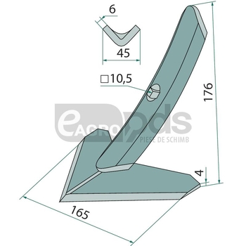 Brazdar tip picior de gasca - GRANIT [12411081]