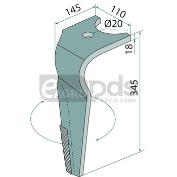 Dinti de grapa rotunda - GRANIT [12422633]