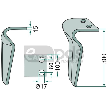 Dinte pentru grapa rotativa - GRANIT Heavy Duty [1790200000]