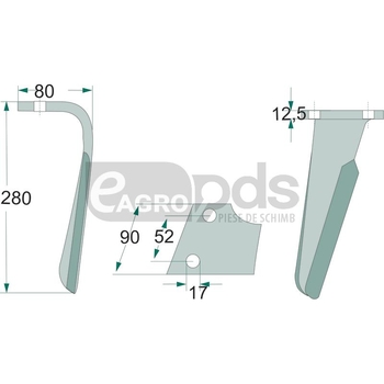 Dinte pentru grapa rotativa - GRANIT Heavy Duty [17902 27100210]