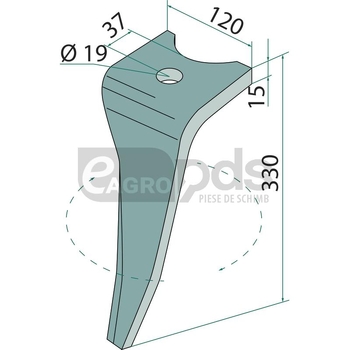 Dinte grapa rotativa - GRANIT [1800100011]