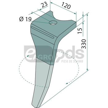 Dinti grapa rotativa strat de acoperire - GRANIT [1800100012]