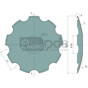 Taler disc - zimtat, 514x5, ptr Amazone (12buc) - GRANIT [18001 78201966/12]