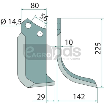 Cutit curbat - GRANIT [1800200040]