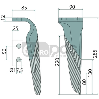 Dinte grapa rotativa - GRANIT [1800200053]