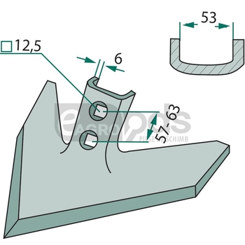 Brazdar laba de gasca - GRANIT [180043-PWV-1200]