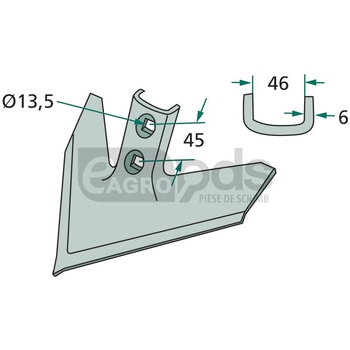 Brazdar laba de gasca - GRANIT [180047-PWV-1300]