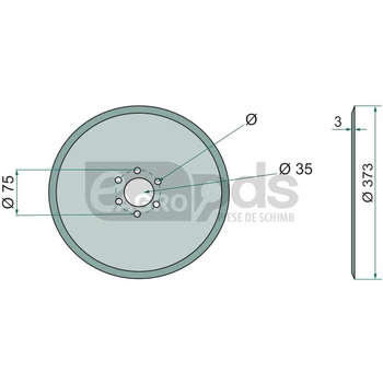 Disc brazdar - neted, 373x3, ptr Gaspardo SP, ST, MT, MTE, MTR s.a. - GRANIT [1800590007]