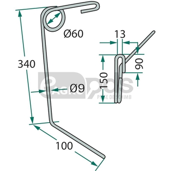 Gheara elastica - scurta, D9 - GRANIT [1800590016]