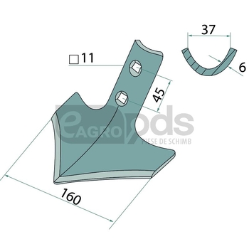 Brazdar laba de gasca - GRANIT [1800700078]