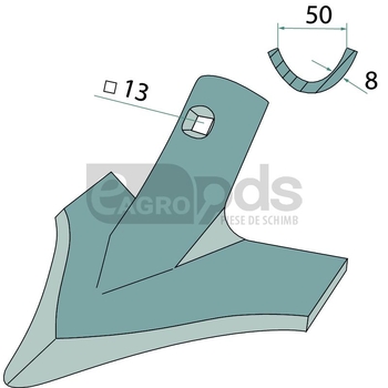 Brazdar laba de gasca - GRANIT [1800700079]