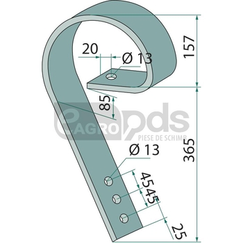 Dinte cultivator tractare - GRANIT [18010.1052]
