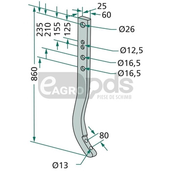 Suport sectie cultivator - GRANIT [180101.06046]