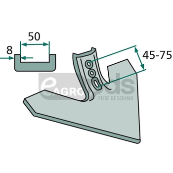 Brazdar laba de gasca - GRANIT [180101.300-45-75]