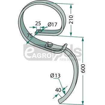 Dinte cultivator mare - GRANIT [180101.301851]