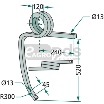 Suport sectie cultivator - GRANIT [180101.304571]