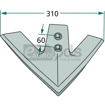 Brazdar laba de gasca - GRANIT [180101.310-60]