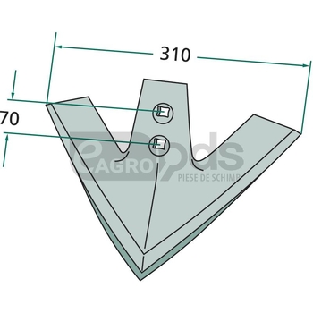 Brazdar tip laba de gasca - GRANIT [180101.310-70]