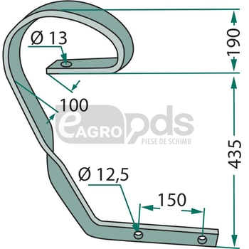 Dinte cultivator tractare - GRANIT [18010.1362]