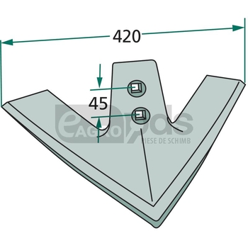 Brazdar laba de gasca - GRANIT [180101.420-45]