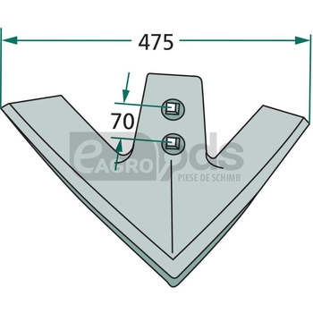 Brazdar tip laba de gasca - GRANIT [180101.480-70]