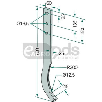 Suport sectie cultivator - GRANIT [180101.51748]