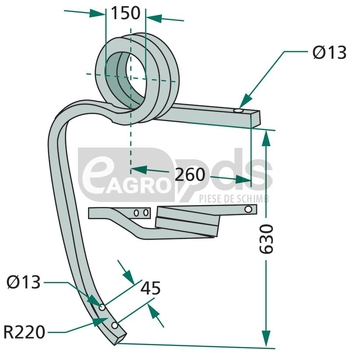 Suport sectie cultivator - GRANIT [180101.8030]
