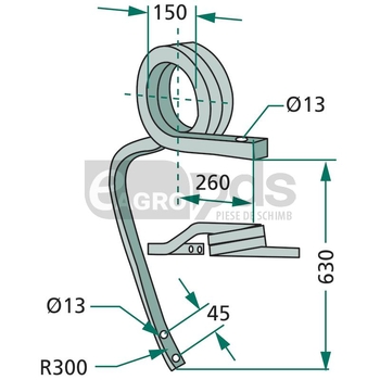 Suport sectie cultivator - GRANIT [180101.8035]