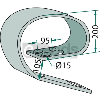 Parte superioara dinte cultivator - GRANIT [180101.G.80-1]