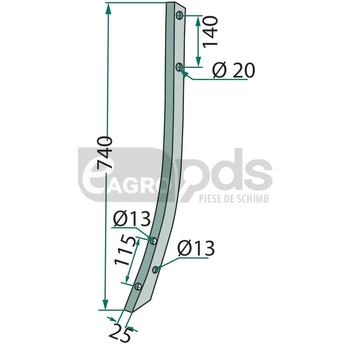 Suport sectie cultivator - GRANIT [180101.IND-412]