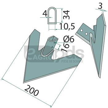 Brazdar laba de gasca - GRANIT [180101.IND-9009]