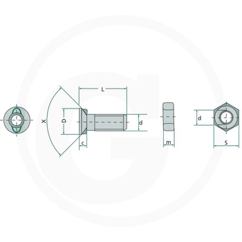 Surub pentru plug - GRANIT [1801235KV]