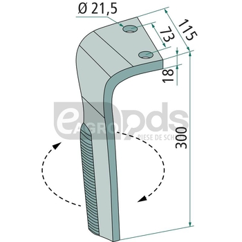 Dinte pentru grapa rotativa - GRANIT [18017 3377035]