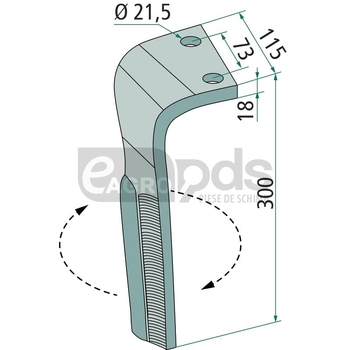 Dinte pentru grapa rotativa - GRANIT [18017 3377036]