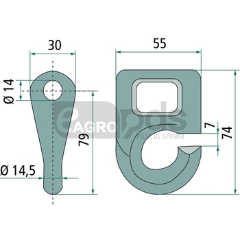 Cercel de arc - GRANIT [180180322]