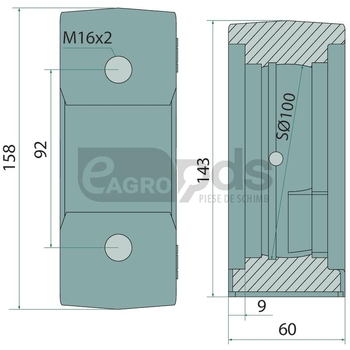 Carcasa lagar principal - GRANIT [1802200020]