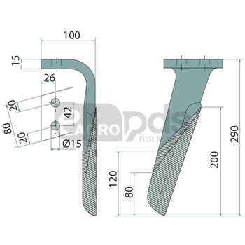 Dinte grapa rotativa - GRANIT [1802200089]