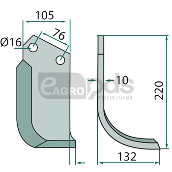 Cutit curbat - GRANIT [1802800067]