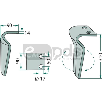 Dinte pentru grapa rotativa - GRANIT [18030 00004]